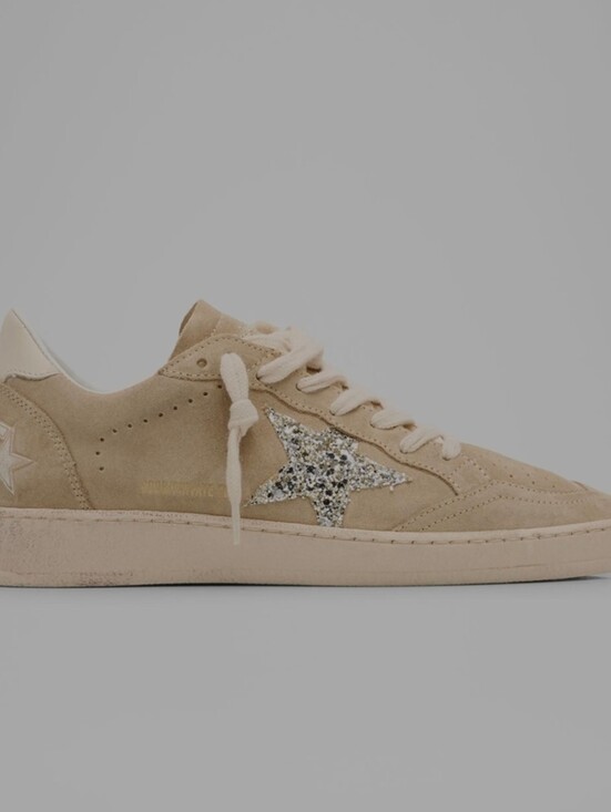 Golden Goose Shoes - Golden Goose Ball Star Sneakers Desert Beige Cream Glitter EU 40 US 10